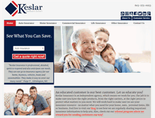 Tablet Screenshot of keslarinsurance.com